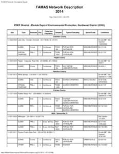 FAMAS Network Description Report