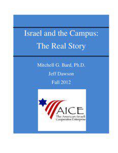 Israel and the Campus:  The Real Story