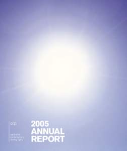 2005 ANNUAL REPORT 1  MISSION