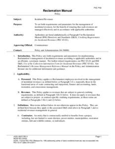 Reclamation fund / United States Bureau of Reclamation / Title 43 of the United States Code / Water service contract / Government procurement in the United States / Bureau of Land Management / United States Department of the Interior / Environment of the United States / United States