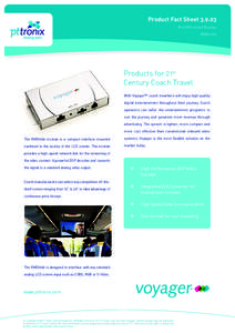 Product Fact SheetRoof Mounted Display RMD1000 Products for 21st Century Coach Travel
