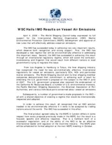 Microsoft Word - WSC Statement on IMO Vessel Air Emission Agreement Apr