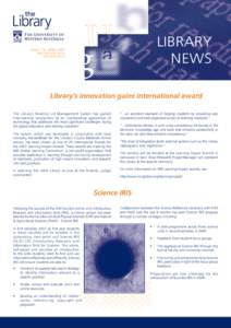 library news issue 118 APRIL 2007 ISSNprintonline)