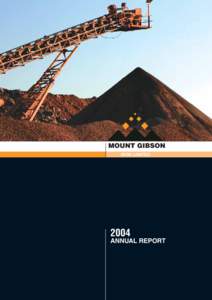 MOUNT GIBSON IRON LIMITED 2004 ANNUAL REPORT