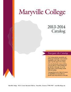 Maryville College[removed]Catalog