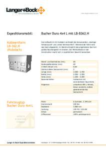 Expeditionsmobil:  Bucher Duro 4x4 L mit LB-B362.H Kabinenform LB-362.H