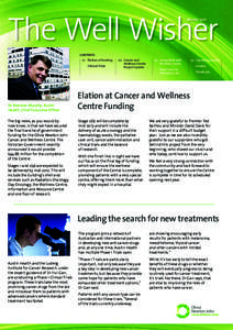The Well Wisher Winter 2011 CONTENTS  01	Elation at funding
