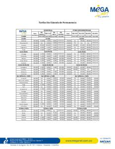 Tarifas Sin Cláusula de Permanencia  RESIDENCIAL Ciudad Centro