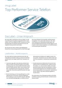 imug Label - Top Performer Service Telefon