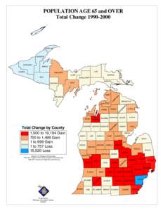 POPULATION AGE 65 and OVER Total Change[removed]KEWEENAW  HOUGHTON