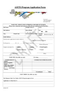 ASETS Program Application Form  Postal Bag #5 Valleyveiw, AB T0H 3N0 Phone: ([removed]Fax: ([removed]
