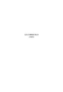 LE CORRICOLO (1843) ALEXANDRE DUMAS  Le corricolo