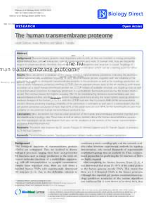 The human transmembrane proteome