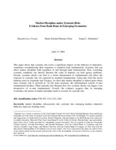 Market Discipline under Systemic Risk: Evidence from Bank Runs in Emerging Economies