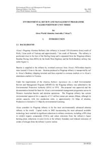 Environmental Review and Management Programme Wagerup Refinery Unit Three Alcoa World Alumina Australia May 2005 Page 32