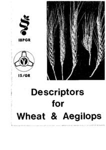 Descriptors for wheat and Aegilops