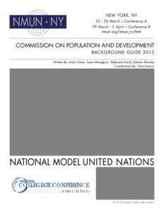 United Nations Economic and Social Council / United Nations Population Fund / United Nations Development Group / Commission on Population and Development / International Conference on Population and Development / Reproductive rights / Reproductive health / National Model United Nations / United Nations System / United Nations / Population / United Nations Secretariat