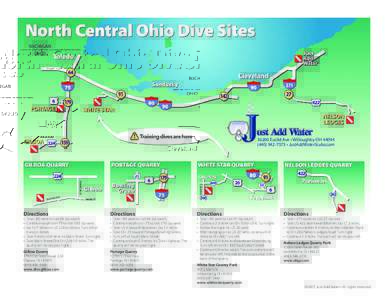 36200 Euclid Ave • Willoughby OH7575 • JustAddWaterScuba.com Directions  • Take I-80 west to Exit 64. Go south.