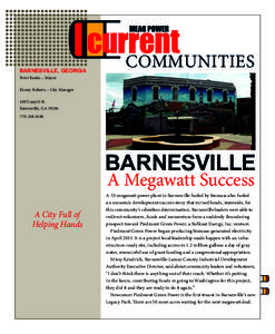 BARNESVILLE, GEORGIA  COMMUNITIES Peter Banks – Mayor Kenny Roberts – City Manager