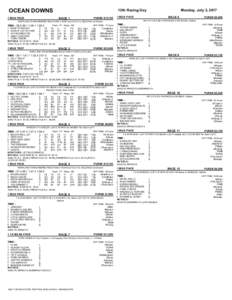 OCEAN DOWNS  13th Racing Day 1 MILE PACE