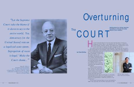 Reconstruction / Bolling v. Sharpe / Thurgood Marshall / James Nabrit /  Jr. / NAACP Legal Defense and Educational Fund / Brown v. Board of Education / Charles Hamilton Houston / Spottswood William Robinson III / Howard University / United States / Law / National Association for the Advancement of Colored People