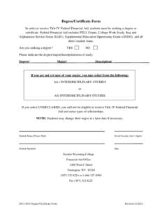 Pell Grant / Federal Supplemental Educational Opportunity Grant / Student financial aid in the United States / Government / United States Department of Education / Student financial aid / Federal assistance in the United States