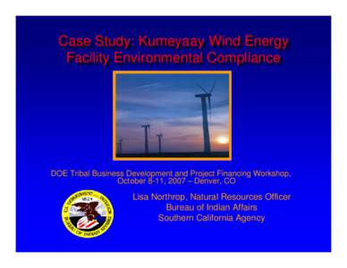Case Study: Kumeyaay Wind Energy Facility Environmental Compliance