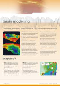 basin modelling Predicting petroleum generation and migration in your prospects GNS Science uses an integrated and rigorous scientific approach to deliver a comprehensive predictive model of all elements