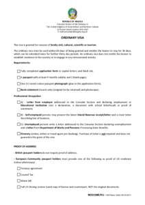 REPUBLIC OF ANGOLA  Consular Section of the Embassy in  The United Kingdom of Great Britain and Northern Ireland  22 Dorset Street London W1U 6QY  E‐mail:   