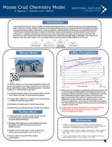 Moose Crud Chemistry Model A. Agarwal, J. Henshaw and J. McGurk   