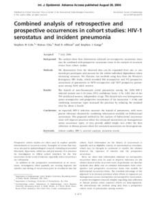 Int. J. Epidemiol. Advance Access published August 26, 2006 Published by Oxford University Press on behalf of the International Epidemiological Association  The Author 2006; all rights reserved. International Journal of