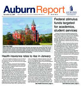 AuburnReport November 13, 2009 For  t h e f a c u l t y a n d s t a ff o f