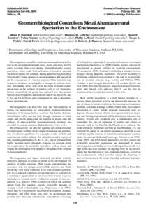 Goldschmidt 2000 September 3rd–8th, 2000 Oxford, UK. Journal of Conference Abstracts Volume 5(2), 185