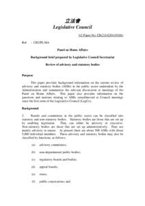 立法會 Legislative Council LC Paper No. CB[removed]Ref  : CB2/PL/HA