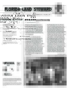 florida land steward A Quarterly Newsletter for Florida Landowners and Resource Professionals in this issue  winter/spring 2012 – volume 1, no. 1
