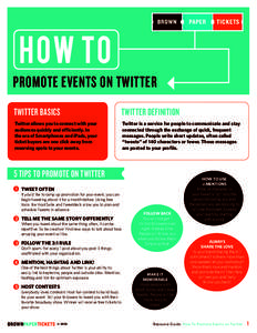 How To PROMOTE EVENTS ON TWITTER TWITTER BASICS TWITTER DEFINITION