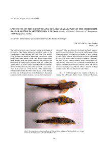 Arch. Biol. Sci., Belgrade, 58 (3), 25P-26P, [removed]SPECIFICITY OF THE ICHTHYOFAUNA OF LAKE SKADAR, PART OF THE OHRID-DRIMSKADAR SYSTEM IN MONTENEGRO. V. M. Šorić. Faculty of Science, University of Kragujevac,