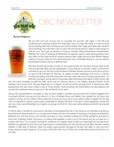 JulyVolume 38, Issue 7 OBC NEWSLETTER By Lee Hedgmon