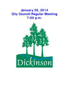 January 28, 2014 City Council Regular Meeting 7:00 p.m. FYI