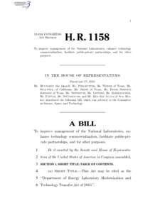 I  114TH CONGRESS 1ST SESSION  H. R. 1158