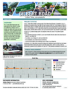 GILBERT ROAD L i g h t rail Extension PROJECT UPDATE  FEBRUARY 2014