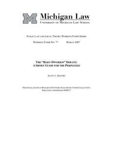 PUBLIC LAW AND LEGAL THEORY WORKING PAPER SERIES WORKING PAPER NO. 77