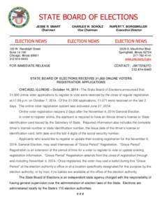 October 15, 2014 Press Release