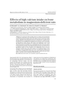 ORIGINAL ARTICLE  Magnesium Research 2005; 18 (2): Experimental paper