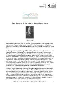 Fact Sheet on Arthu r Lib erty & th e Liberty Store  Arthur Liberty 1