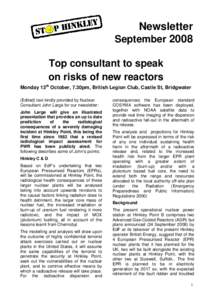 ,  Newsletter SeptemberTop consultant to speak