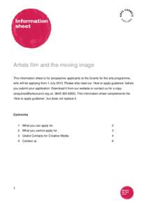 Microsoft Word - Artists film and the moving image June 2013