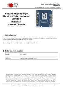 CleO- RIO Module Datasheet Version 1.0 D oc ument Reference N o.: FT _001310 C learance N o.: FT DI#495