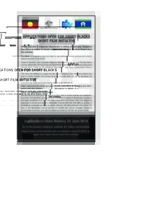 Koori Mail N E W S P A P E R EDITION 677  APPLICATIONS OPEN FOR SHORT BLACKS