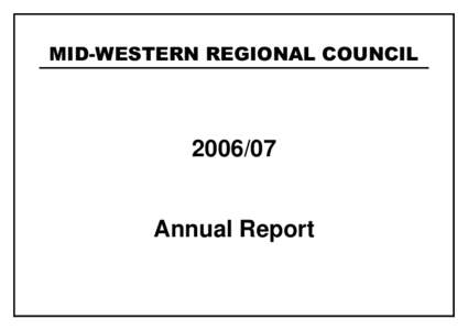 MID-WESTERN REGIONAL COUNCIL[removed]Annual Report